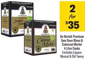 Liquorland De Bortoli Premium Sem Sauv Blanc & Cabernet Merlot Casks Excludes Liqueur Muscat & Old Tawny offer