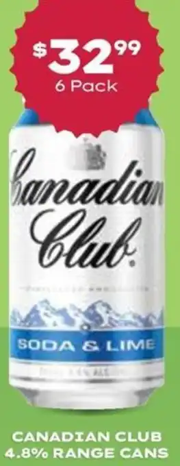 Thirsty Camel Canadian club 4.8% Range Cans offer