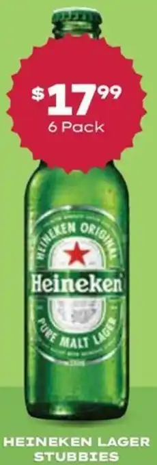 Thirsty Camel Heineken Lager Stubbies offer