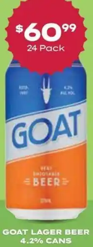 Thirsty Camel Goat Lager Beer 4.2% Cans offer