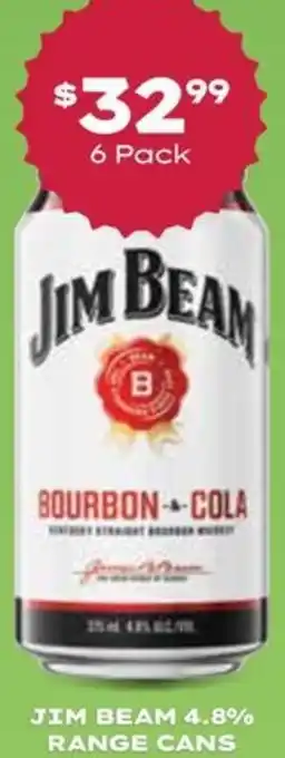 Thirsty Camel Jim Beam 4.8% Range Cans offer