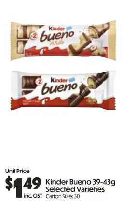 Campbells Wholesale Kinder Bueno offer