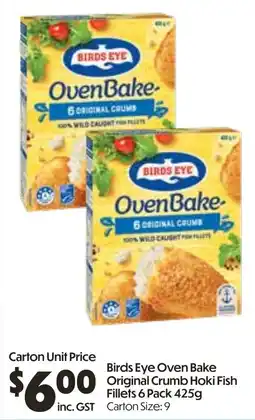 Campbells Wholesale Birds Eye Oven Bake Original Crumb Hoki Fish Fillets offer