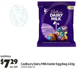 Campbells Wholesale Cadbury Dairy Milk Easter Egg Bag offer