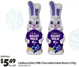 Campbells Wholesale Cadbury Dairy Milk Chocolate Easter Bunny offer