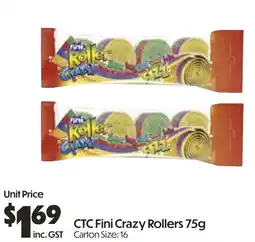 Campbells Wholesale CTC Fini Crazy Rollers offer