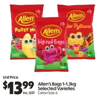 Campbells Wholesale Allen's Bags offer