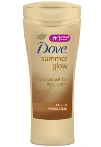My Chemist Dove summer glow body lotion fair to medium skin 400ml offer
