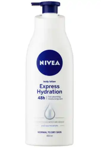 My Chemist Nivea express hydration hydra iq body lotion 400ml offer