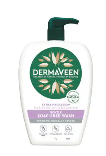 My Chemist Dermaveen extra hydration gentle soap-free wash 1 litre offer