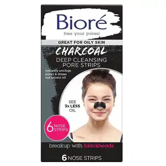 My Chemist Biore charcoal deep cleaning pore strips 6 offer