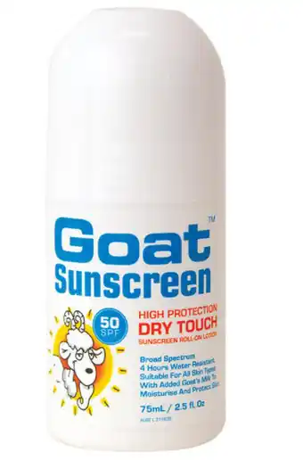 Goat sunscreen dry touch roll on 75ml