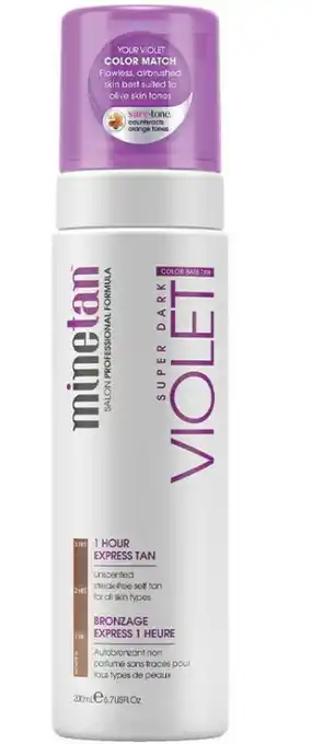 Minetan violet self tan foam 200ml