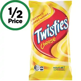 Woolworths Twisties, Cheetos or Burger Rings 65-90g offer