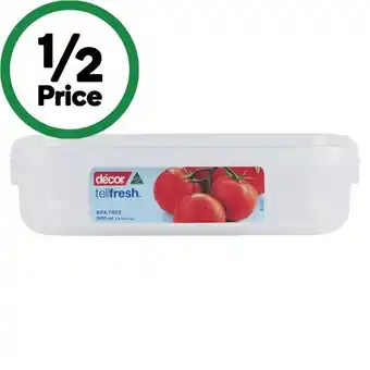 Woolworths Decor Tellfresh Oblong Container 900ml offer