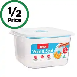 Woolworths Decor Vent & Seal Container Square Teal 1 Litre offer