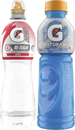 Coles Gatorade Sports Drink or G Active Water 600mL offer