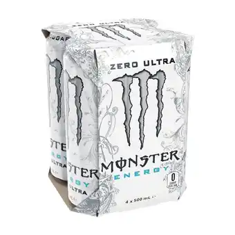 Woolworths Monster Energy Drink 4 x 500ml offer