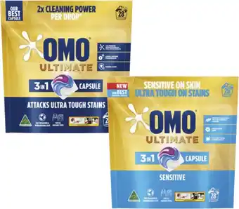 Coles Omo Ultimate Laundry Capsules 28 Pack offer