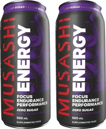 Coles Musashi Energy Drink 500mL offer