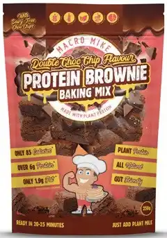 Coles Macro Mike Double Choc Chip Protein Brownie Baking Mix 250g offer