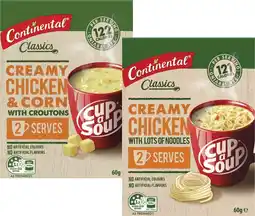 Coles Continental Cup a Soup 2 Serves 50g-75g offer