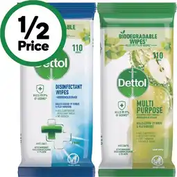 Woolworths Dettol Disinfectant Wipes Pk 110 offer