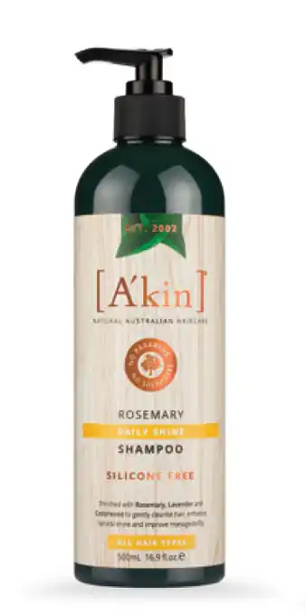 A'kin daily shine rosemary shampoo 500ml