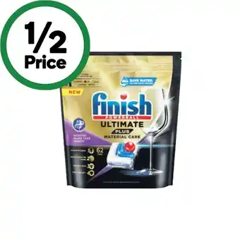 Woolworths Finish Ultimate Plus Material Care Dishwasher Tablets Pk 62 offer