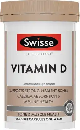 Coles Swisse Ultiboost Vitamin D Capsules 250 Pack^ offer