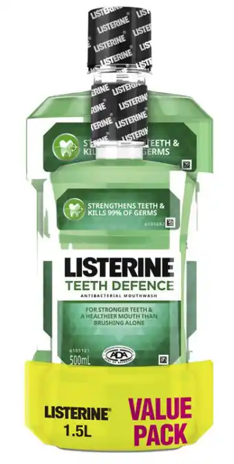 My Chemist Listerine mouthwash teeth defence 1.5 litre value pack offer
