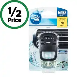 Woolworths Ambi Pur Car Air Freshener Premium Clip 7.5ml offer