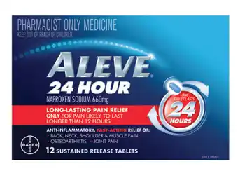 My Chemist Aleve 24 hour 12 tablets offer