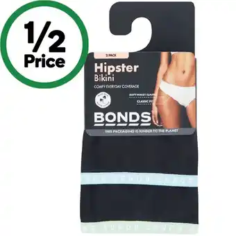 Woolworths Bonds Ladies’ Hipster Bikini Assorted Pk 2 offer