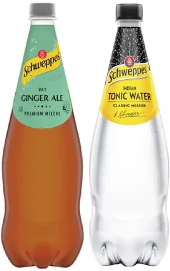 Coles Schweppes Mixers, Soft Drinks or Mineral Water 1.1 Litre offer