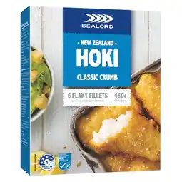 Woolworths Sealord Hoki Fish 450-480g or Sealord Hoki Burger 460g – From the Freezer offer