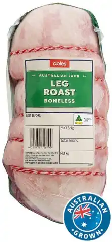 Coles Coles Australian Lamb Boneless Leg Roast offer