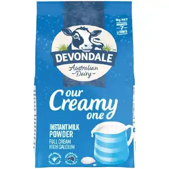 Woolworths Devondale Milk Powder 1 kg offer