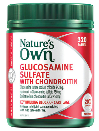 My Chemist Nature’s own glucosamine sulfate with chondroitin 320 tablets offer