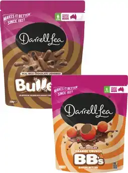 Coles Darrell Lea Bullets or BB's 168g-204g offer