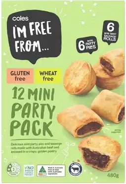 Coles Coles I'm Free From Mini Party Pack 480g offer