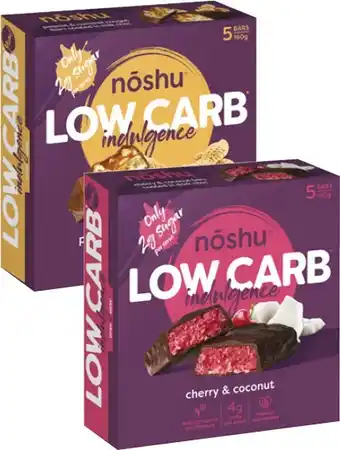 Coles Noshu Low Carb Indulgence Bars 150g-160g offer