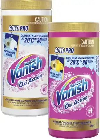 Coles Vanish Napisan Oxi Action Gold Pro Stain Remover 2kg offer