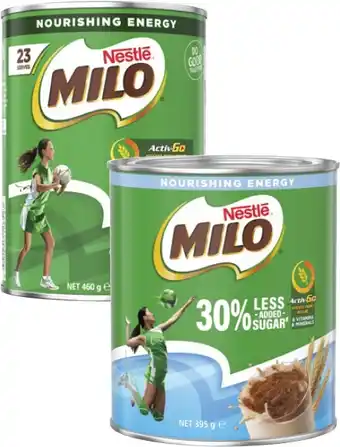 Coles Nestlé Milo 395g-460g offer