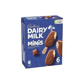 Woolworths Cadbury Ice Cream Sticks 300-360ml Pk 4-6 offer