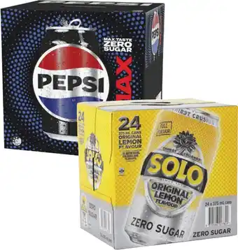 Coles Pepsi or Solo Soft Drink 24x375mL offer