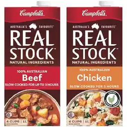 Woolworths Campbell’s Real Stock 1 Litre offer