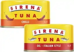 Coles Sirena Tuna 185g offer