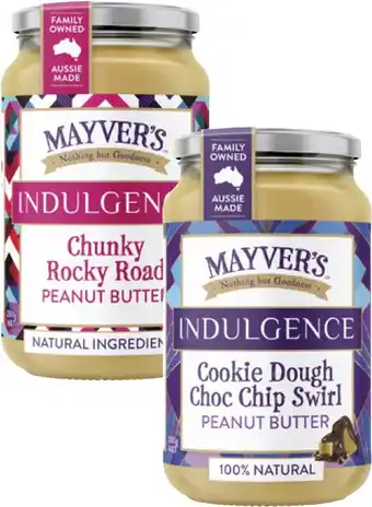 Coles Mayver's Indulgence Peanut Butter 280g offer