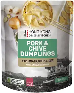 Coles Hong Kong Dim Sim Kitchen Pork & Chive Dumplings 300g offer